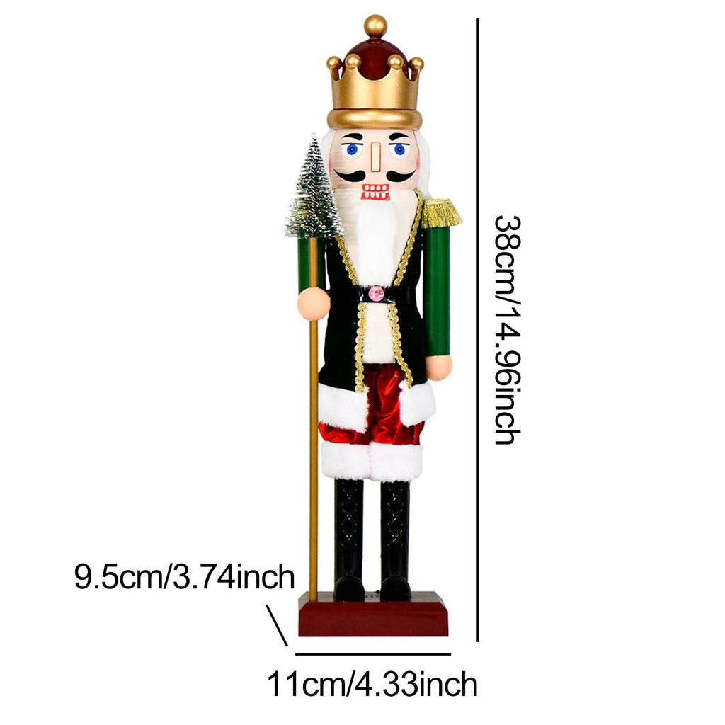 FVDPWYE Christmas Nutcracker Decor with Light Music Christmas Decor for Bedroom Home 58cmx16cmx13cm