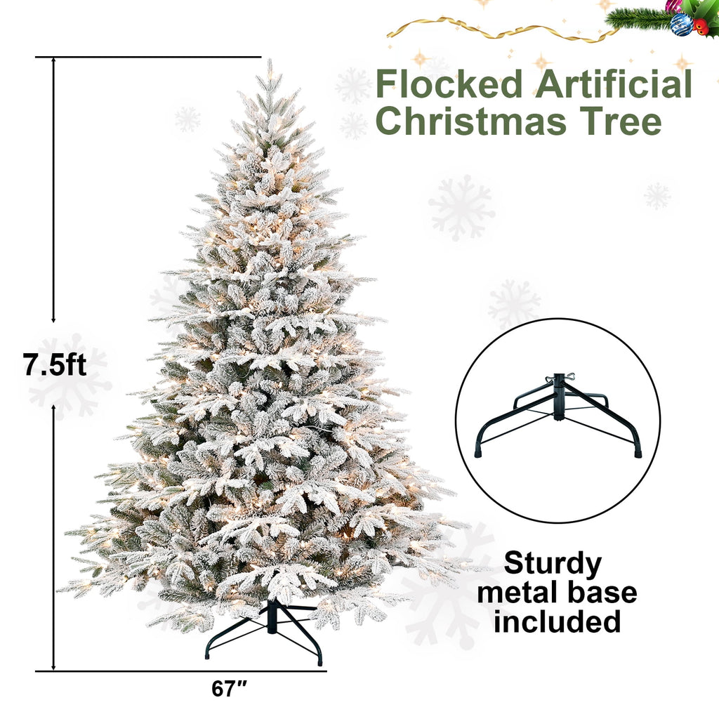 Makeatree 5ft Pre-lit Christmas Tree with 250 LED Lights, Aspen Fir, Layered & Sparse Design, Hinged Artificial Green Christmas Tree with PE&PVC Branch Tips, Fake Xmas Tree Indoor