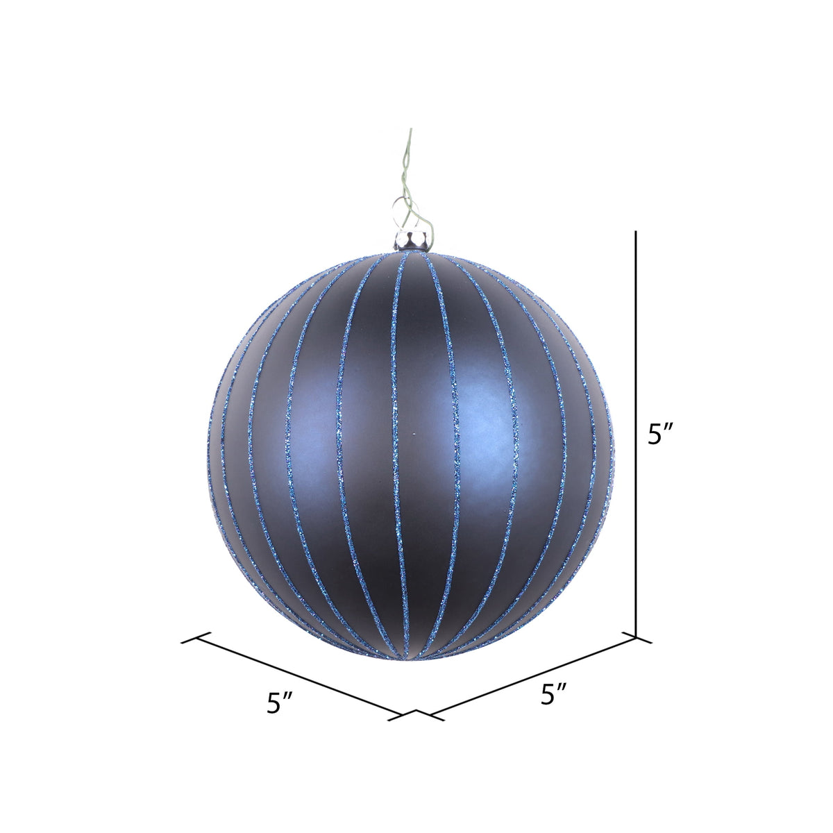 Vickerman 6" Rose Gold Matte Glitter Ball Christmas Ornament, 2 pieces per bag