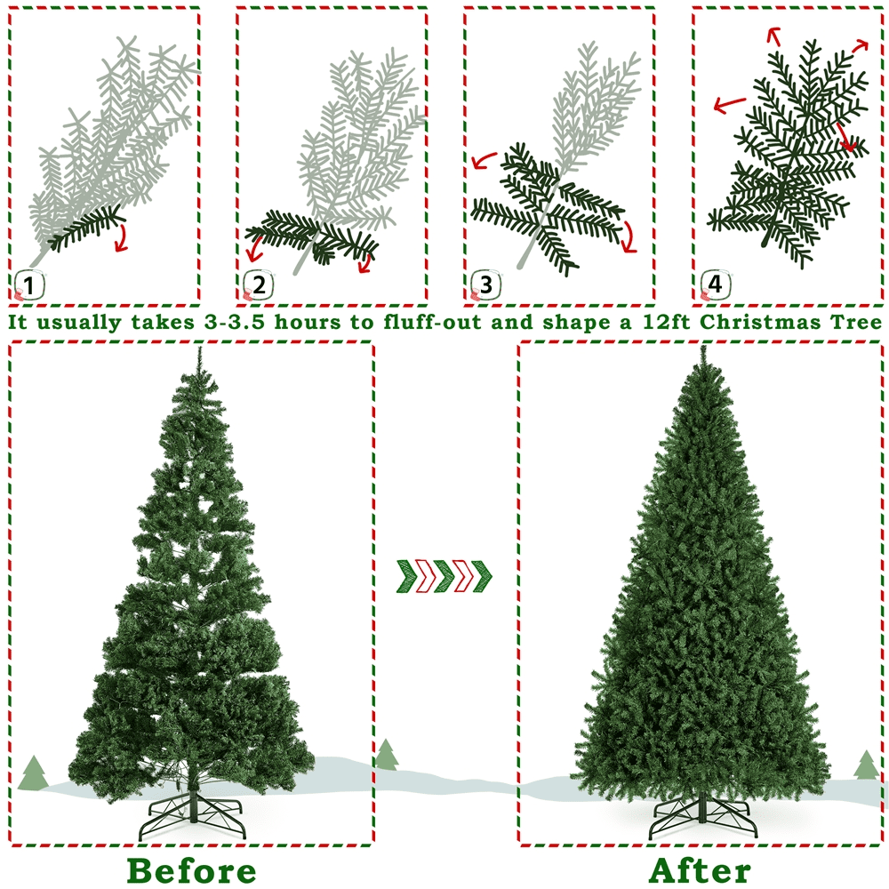 Alden Design 4ft Pre-lit Artificial Christmas Tree with 70 Incandescent Lights, Pink