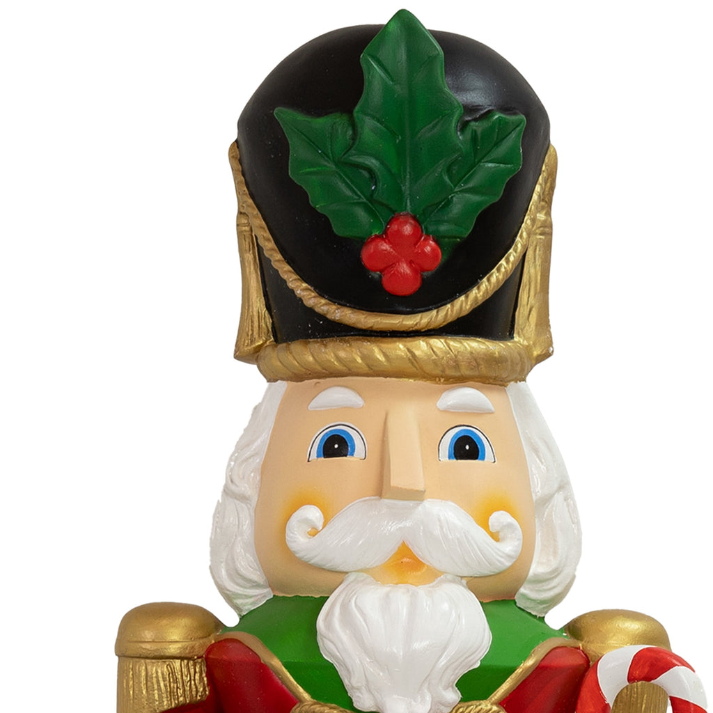 Sunnydaze Green Resin Karl the Christmas Nutcracker Statue, 48"