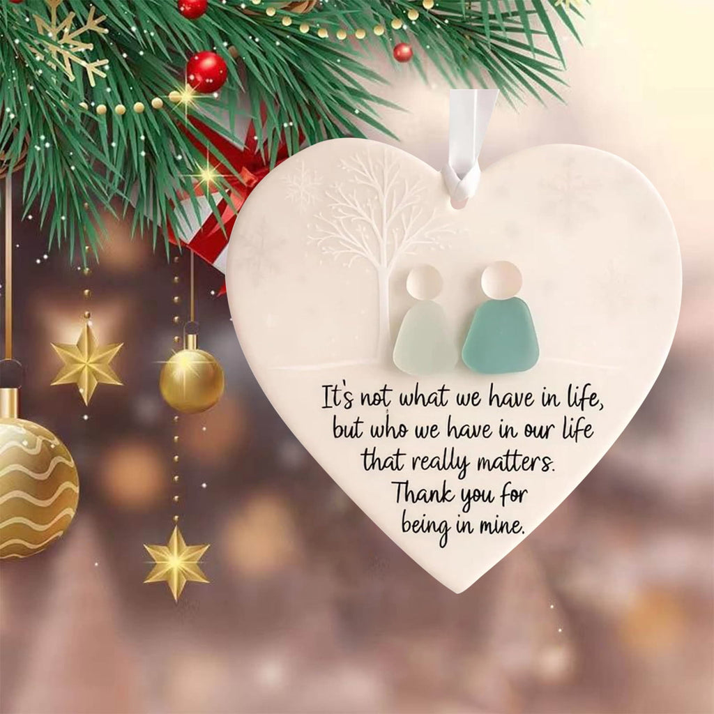 Lunxisen 1 Pcs Sea Glass Nativity: Jesus’ Birth Christmas Ornament,Coastal Inspired Sea Glass Nativity Ornament,Handmade Nativity Scene, with Shells and Starfish