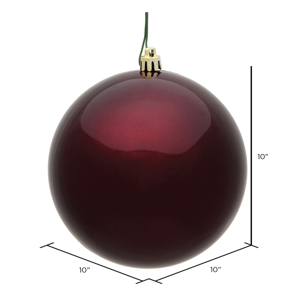 Vickerman 10" Sea Foam Candy Ball Ornament