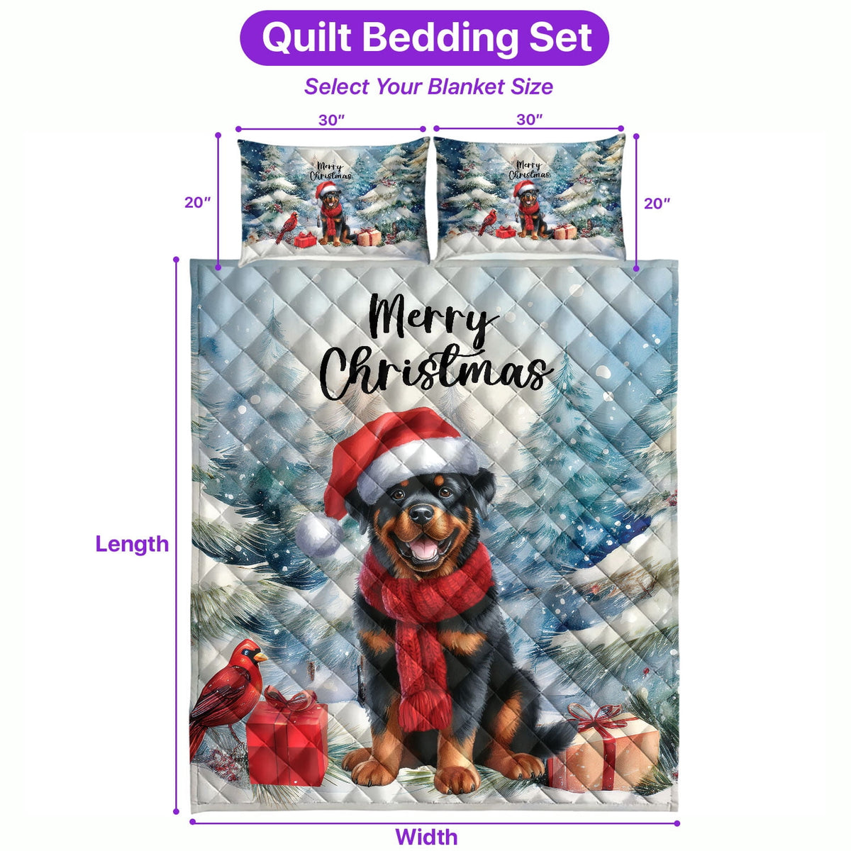 Merry Christmas French Bulldog Enjoys Woofmas Winter Xmas Holiday Quilt Bedding Set Dog Lover Gifts 1 Blanket Bed Cover 2 Pillowcases - 02022