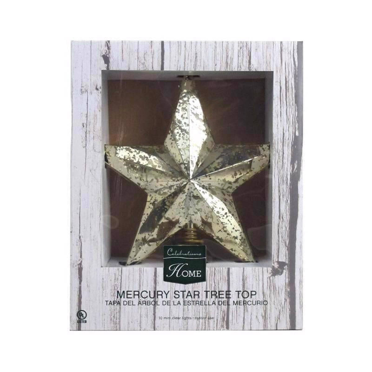 Celebrations 49056A-71 8.5 in. Christmas Star Tree Topper Assorted - pack of 6