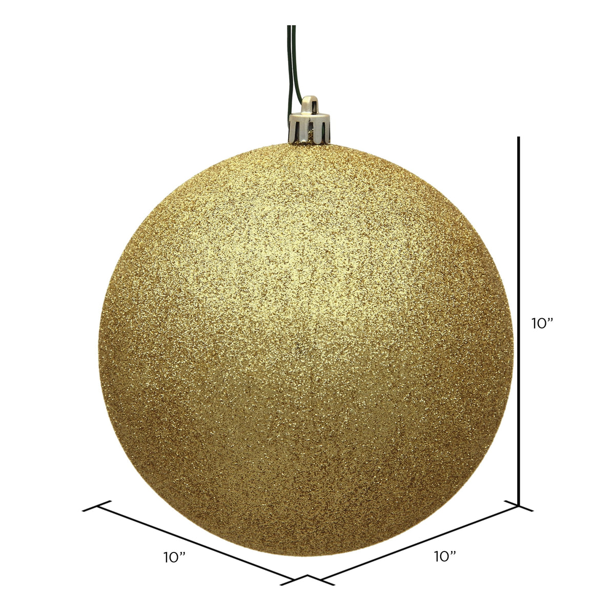 Vickerman 10" Sea Foam Candy Ball Ornament