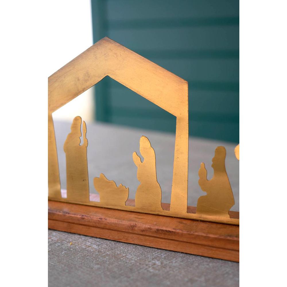 Faithworks W5576 Brass Mantel Nativity