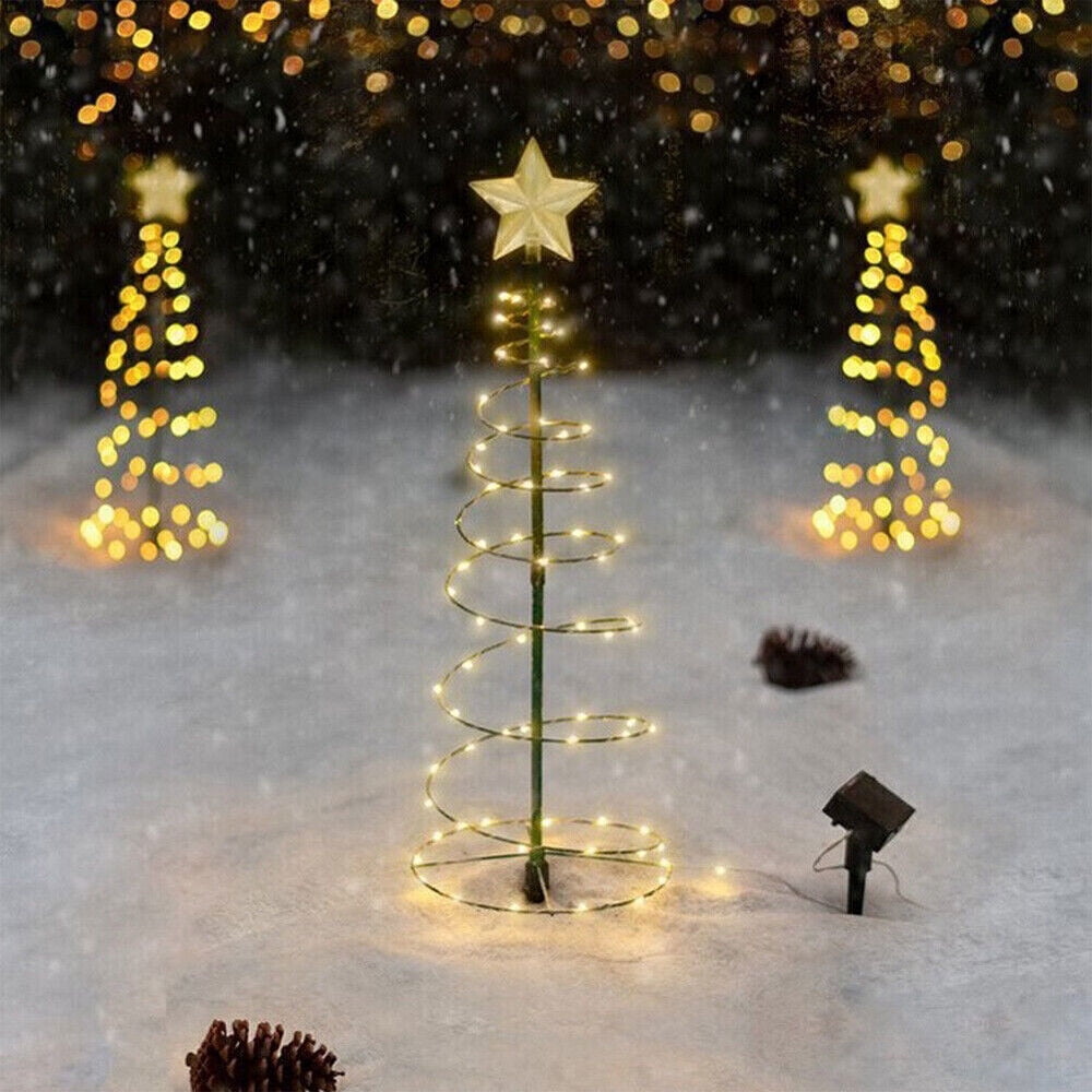 EROCK Christmas Tree Lights Solar 70 LED Lighted Tree Spiral Garden Pathway Decoration