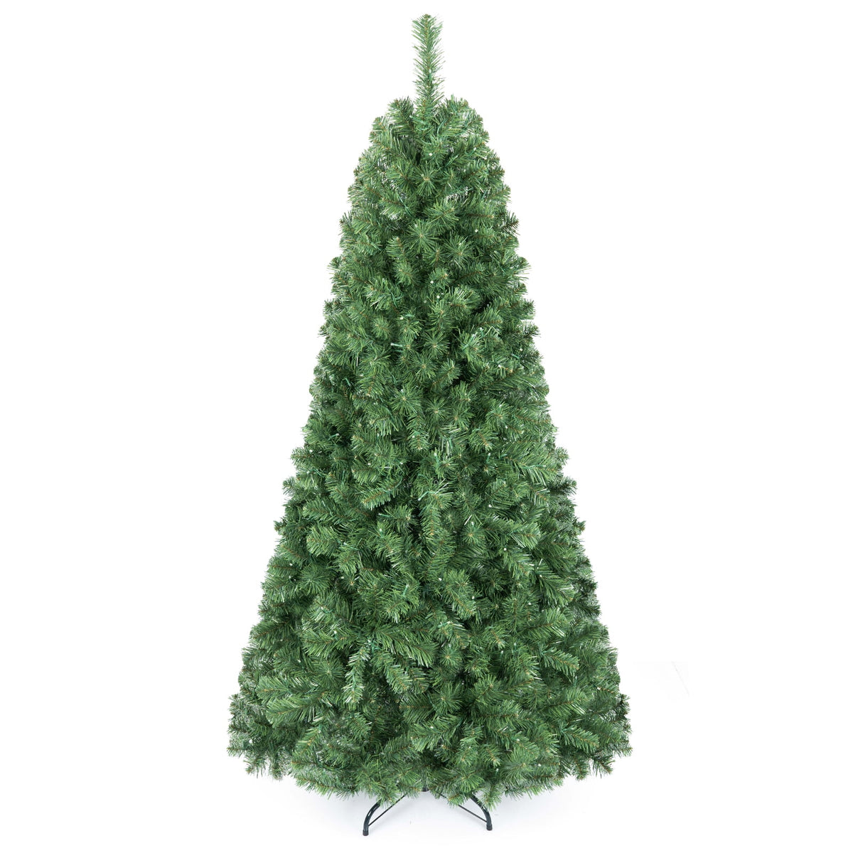 Gymax 6 FT Pre-Lit Artificial Christmas Tree Realistic Full Xmas Tree w/ 560 Warm White LED Lights 821 Dense Branch Tips