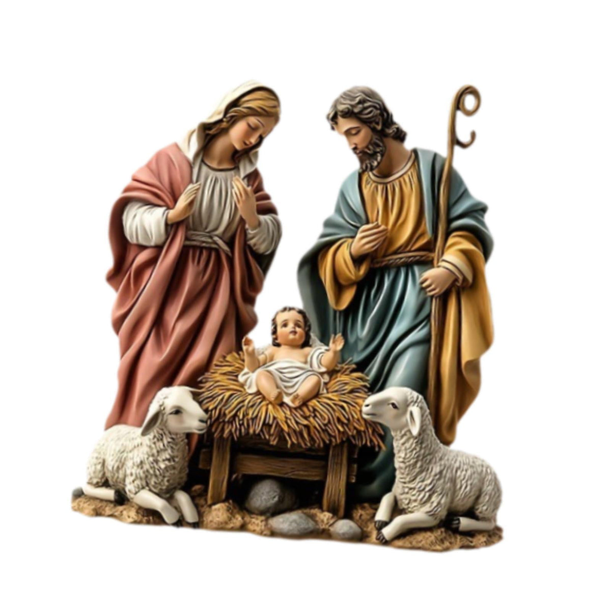 yotijay Christmas Nativity Scene Figurine Birth Ornament of Jesus Desktop Decor Nativity