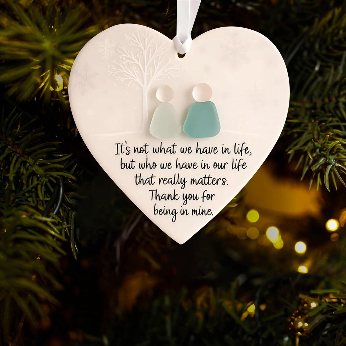 Lunxisen 1 Pcs Sea Glass Nativity: Jesus’ Birth Christmas Ornament,Coastal Inspired Sea Glass Nativity Ornament,Handmade Nativity Scene, with Shells and Starfish