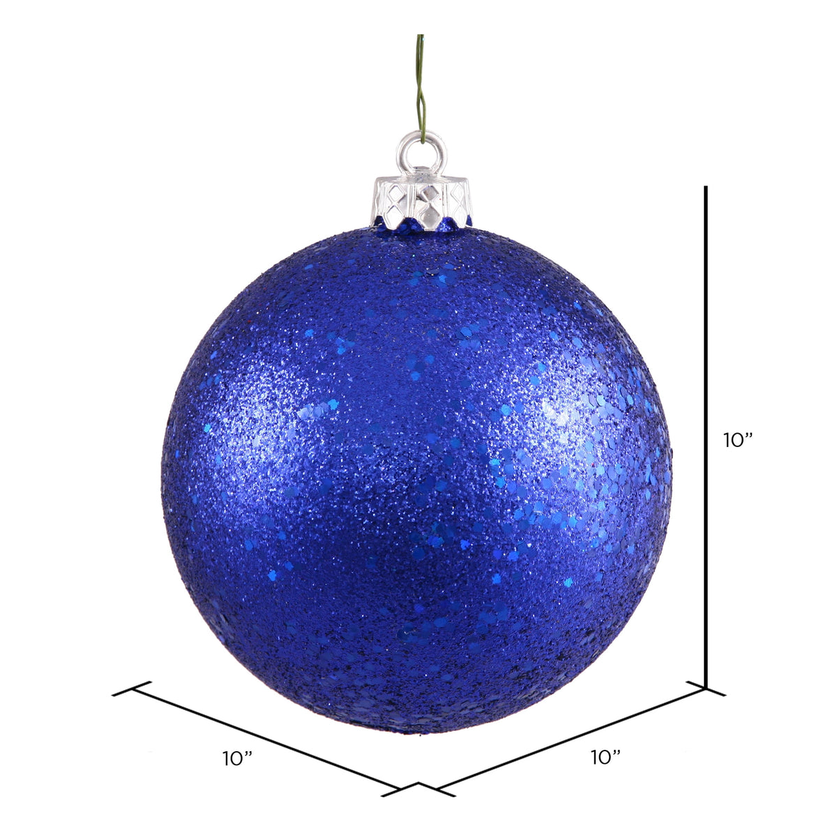 Vickerman 10" Sea Foam Candy Ball Ornament