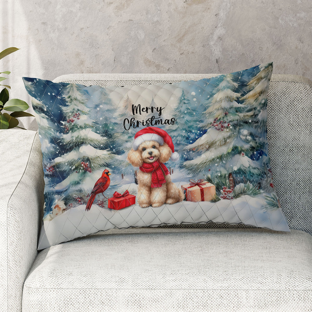 Merry Christmas French Bulldog Enjoys Woofmas Winter Xmas Holiday Quilt Bedding Set Dog Lover Gifts 1 Blanket Bed Cover 2 Pillowcases - 02022