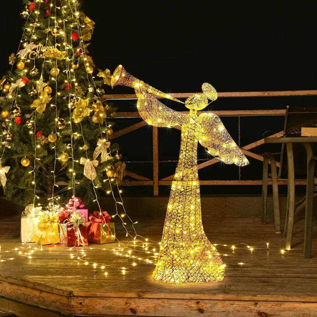 JOY Letter Sign Decoration - Lighted Home Scene Yard Sign Decor with Warm White Light - Indoor Outdoor Christmas Display for Lawn Garden - 47.2in Tall