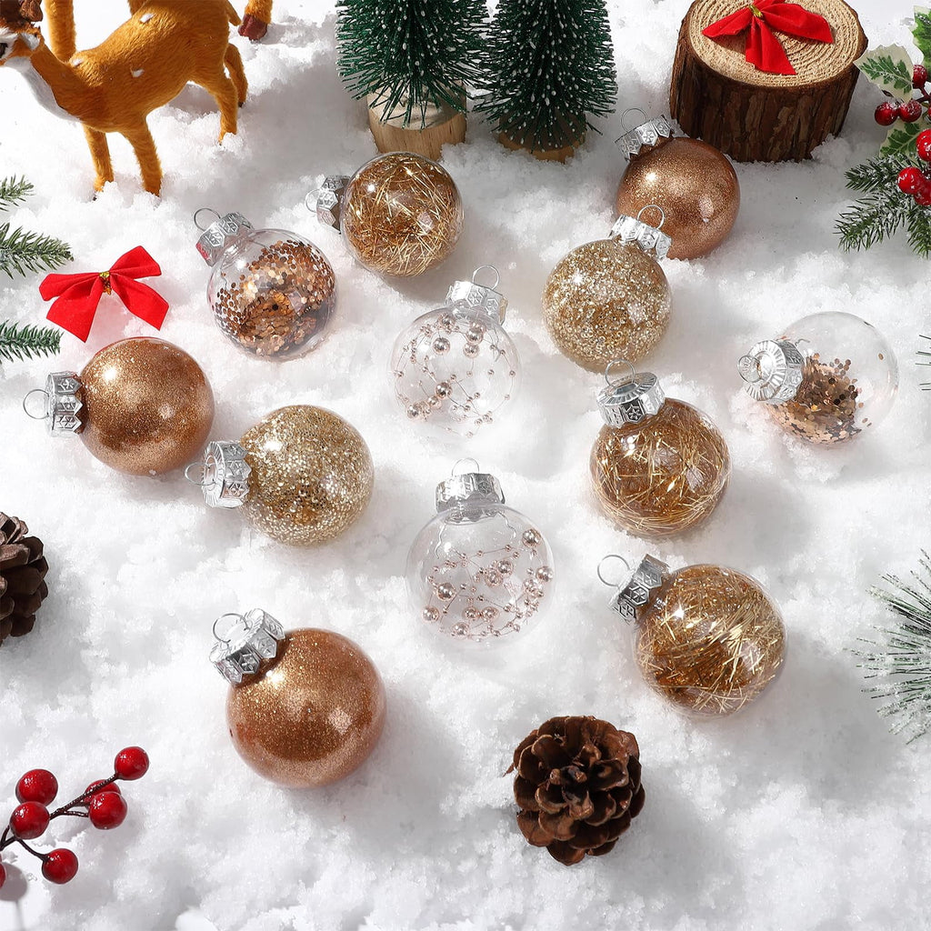 30PCS Christmas Ball Ornaments Set for Xmas Tree, Shatterproof Plastic Hanging Holiday Balls for Festive Christmas Party