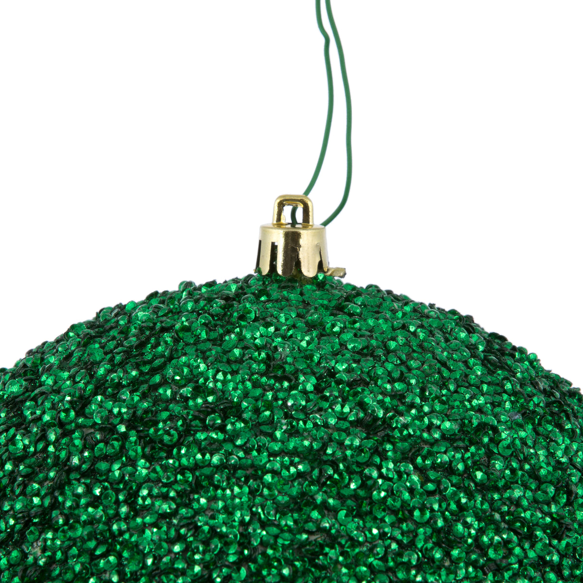 Vickerman 6" Turquoise Beaded Ball Ornament, 4 per Bag