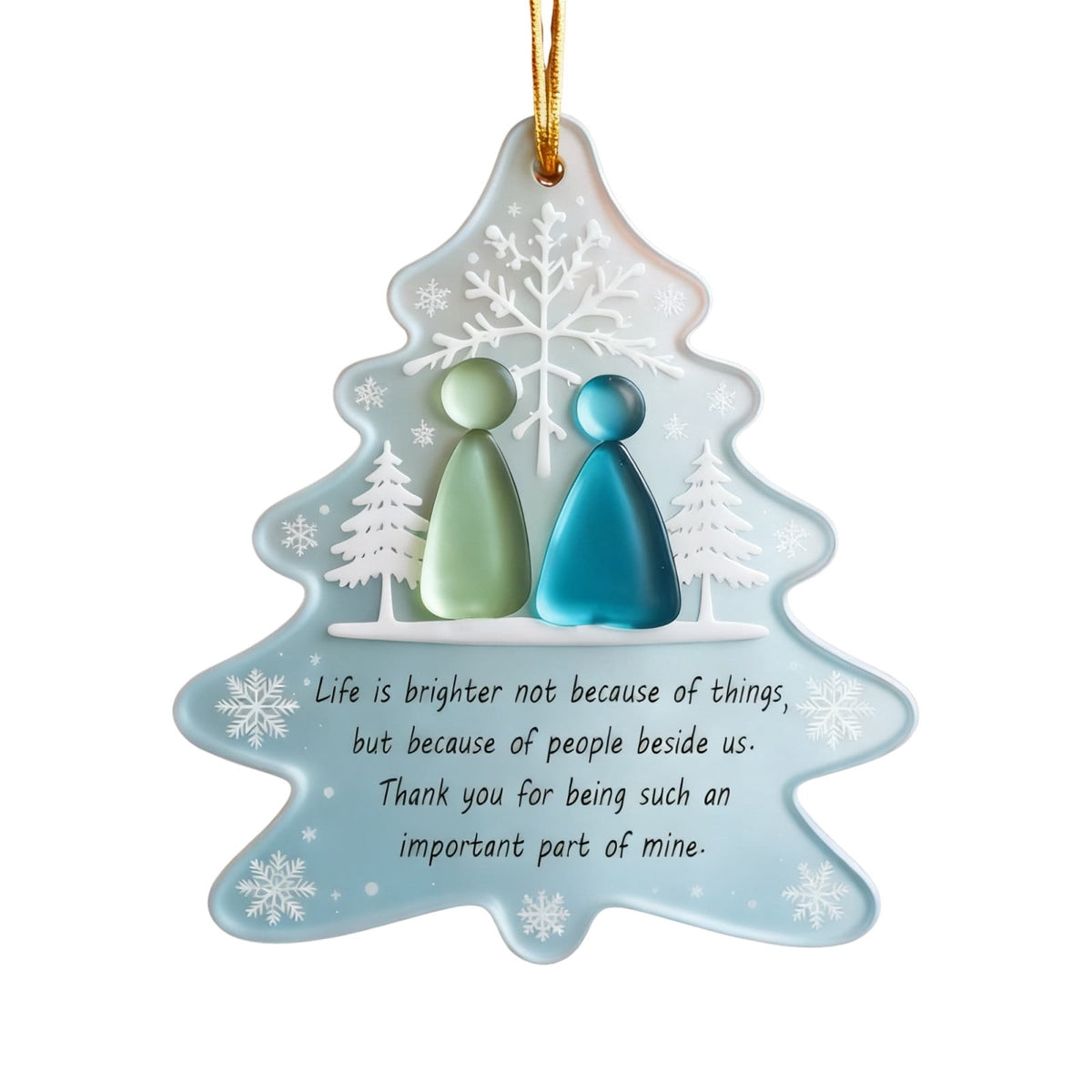 Lunxisen 1 Pcs Sea Glass Nativity: Jesus’ Birth Christmas Ornament,Coastal Inspired Sea Glass Nativity Ornament,Handmade Nativity Scene, with Shells and Starfish