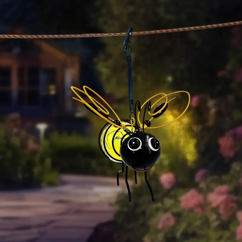 2 Pack Solar Butterfly Hanging Lantern Waterproof LED Outdoor Decor Light for Patio Garden Yard Pathway Balcony Porch Backyard
