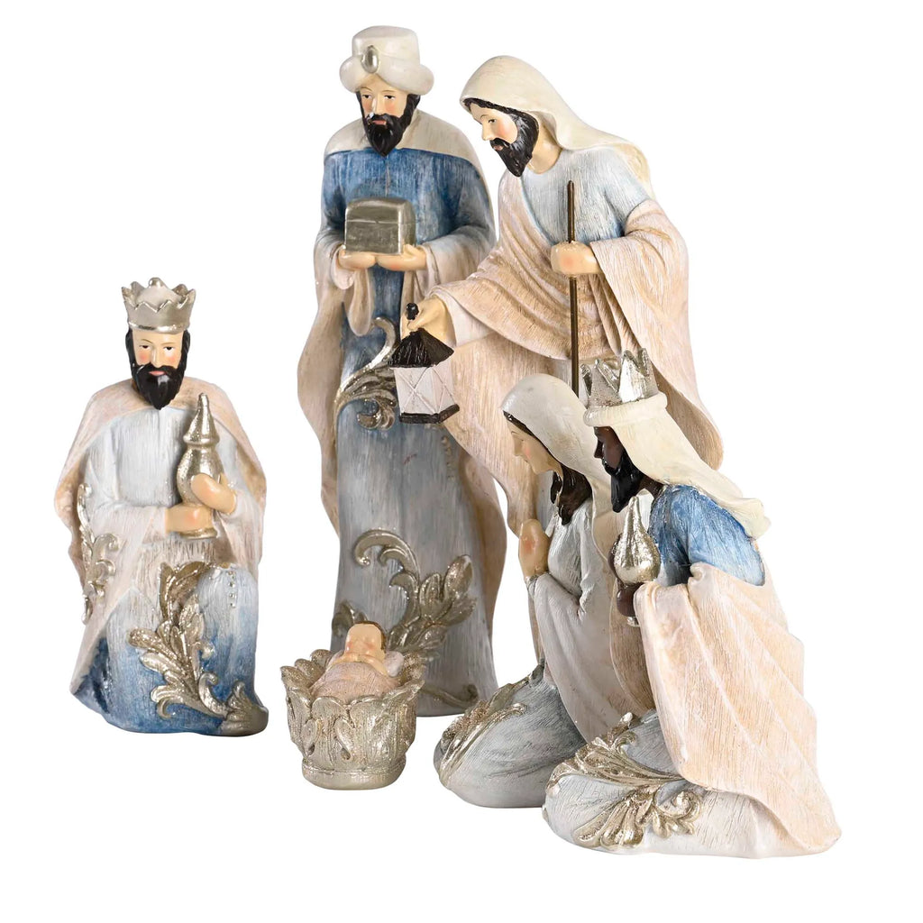 Nativity Holy Family Wisemen Gifts 9.75H