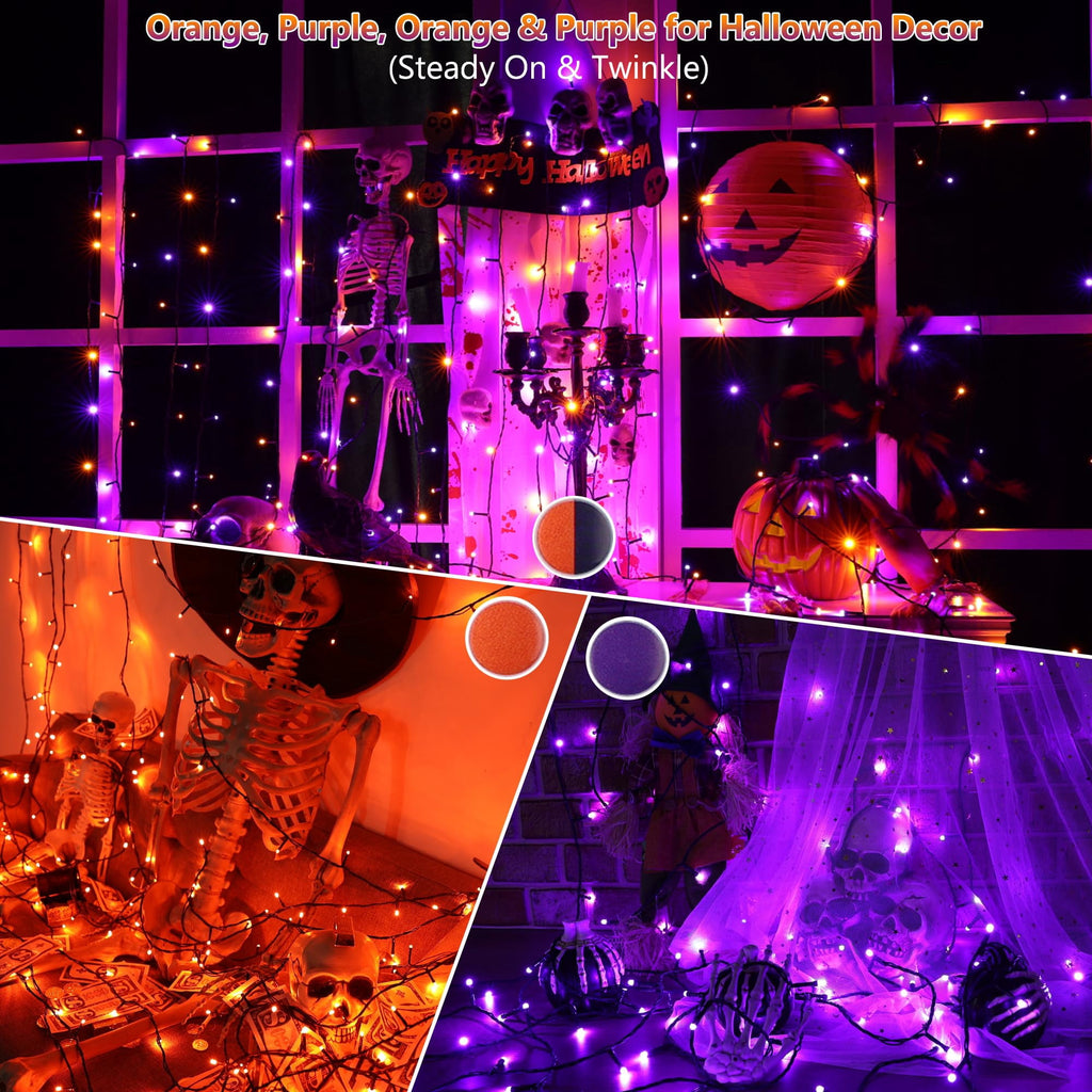 Christmas Lights Multicolor, Toodour 82ft 200 LED Christmas String Lights with 8 Modes, Timer, Connectable Plug in Christmas Outdoor Indoor Lights for Home, Garden, Party, Christmas Tree Decor