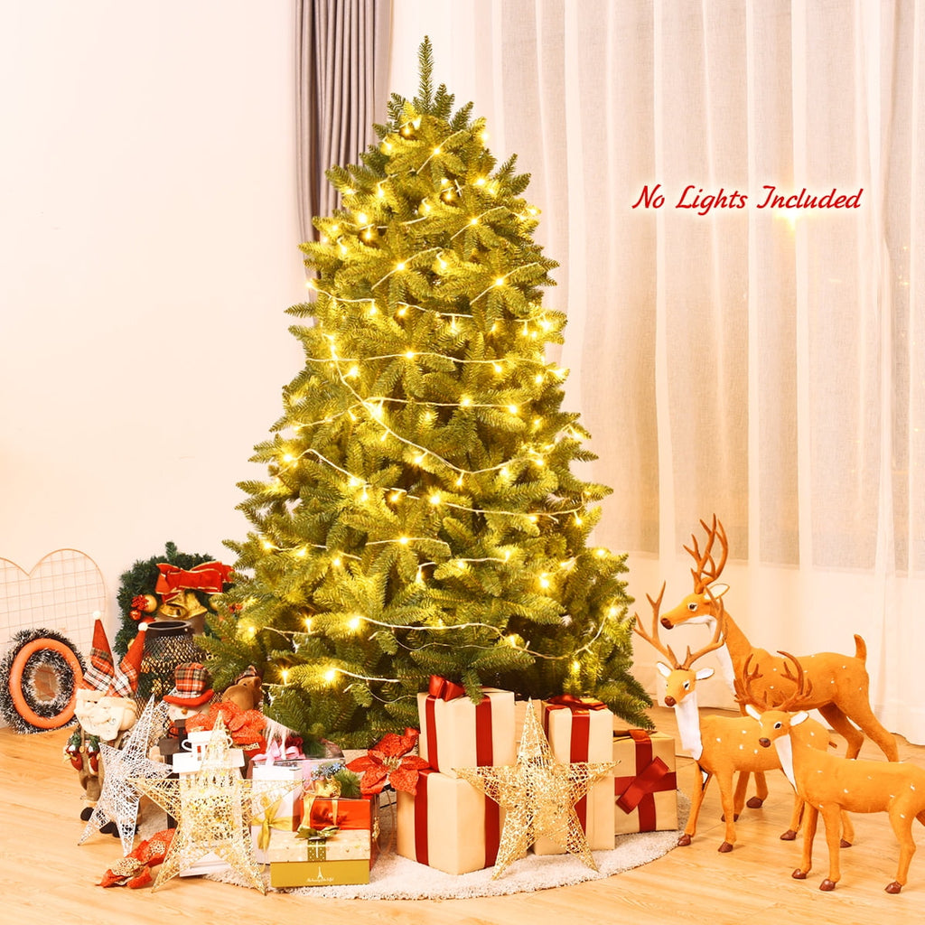 Costway 6ft Premium Hinged Artificial Christmas Fir Tree w/ 1250 Branch Tips