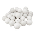 Northlight Shatterproof 4-Finish Christmas Ball Ornaments 2.5" (60mm) - Winter White - 60ct