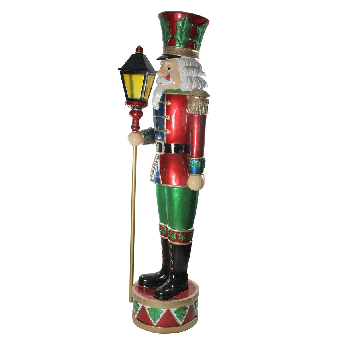 Northlight Commercial Christmas Nutcracker and Street Lamp Outdoor Decoration - 6' - Red and Green