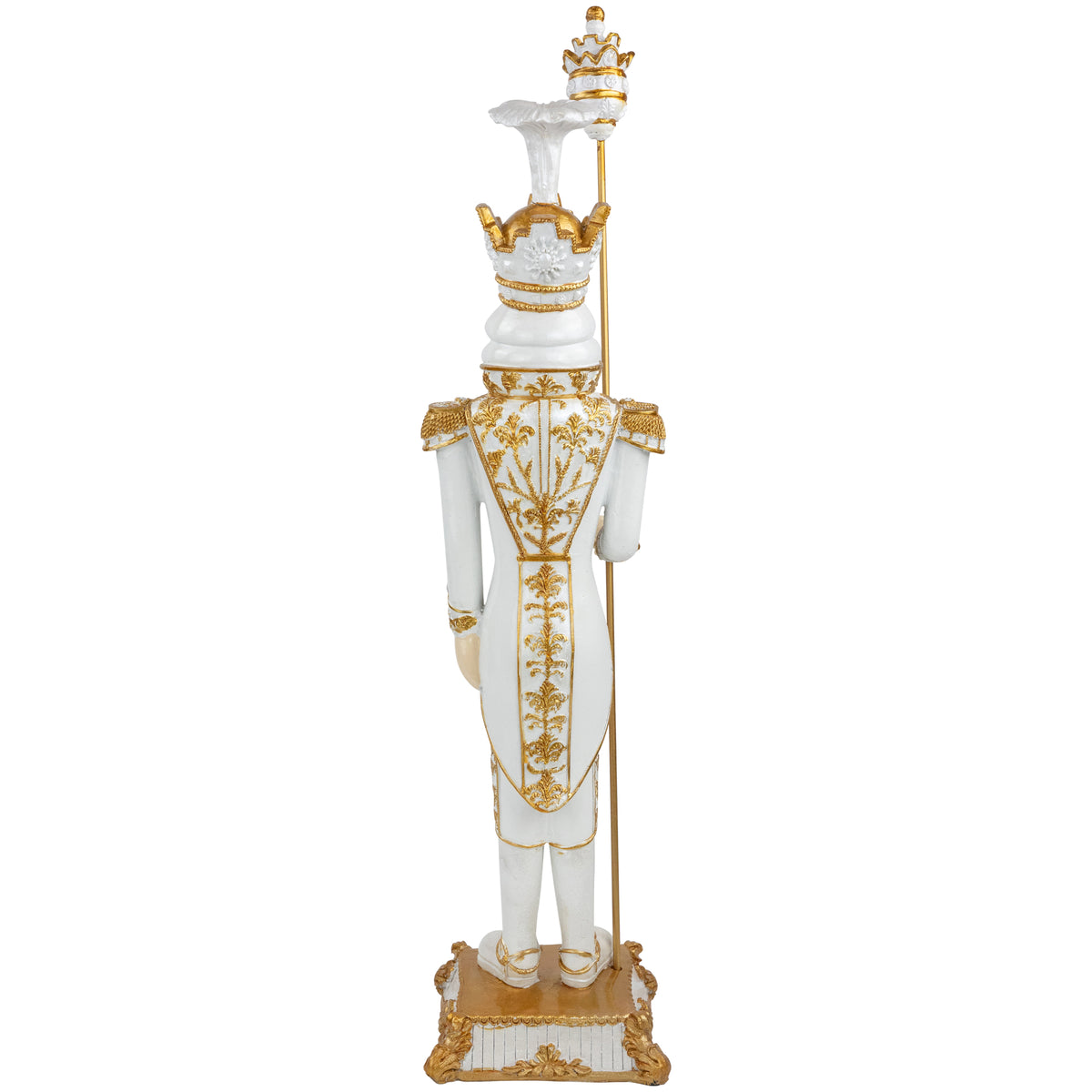 Northlight Christmas Nutcracker Soldier with Scepter - 25.75" - White and Gold
