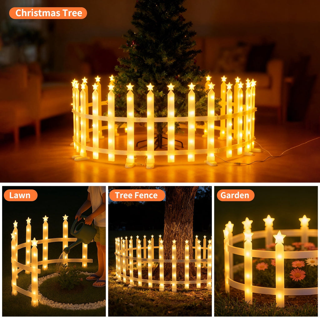8 Pack Christmas Decoration lights with Stakes for Garden, Christmas Pathway Lights for Outdoor