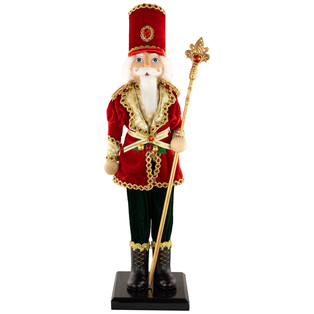 Northlight Jeweled Nutcracker with Scepter Christmas Figure - 22"