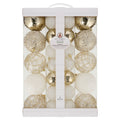 My Texas House 62-Count Gold and White Shatterproof Christmas Ornaments