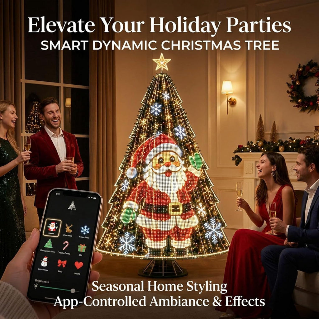 Smart Christmastree Lights - Change YourTree from Your Phone, addressable LEDs, Custom Designs and animations with app Control, dimming and USB Power