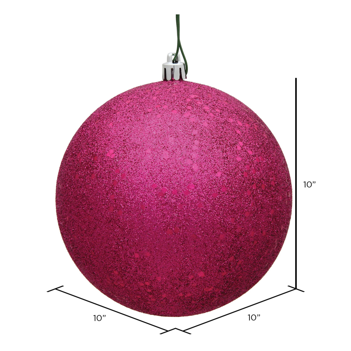 Vickerman 10" Sea Foam Candy Ball Ornament