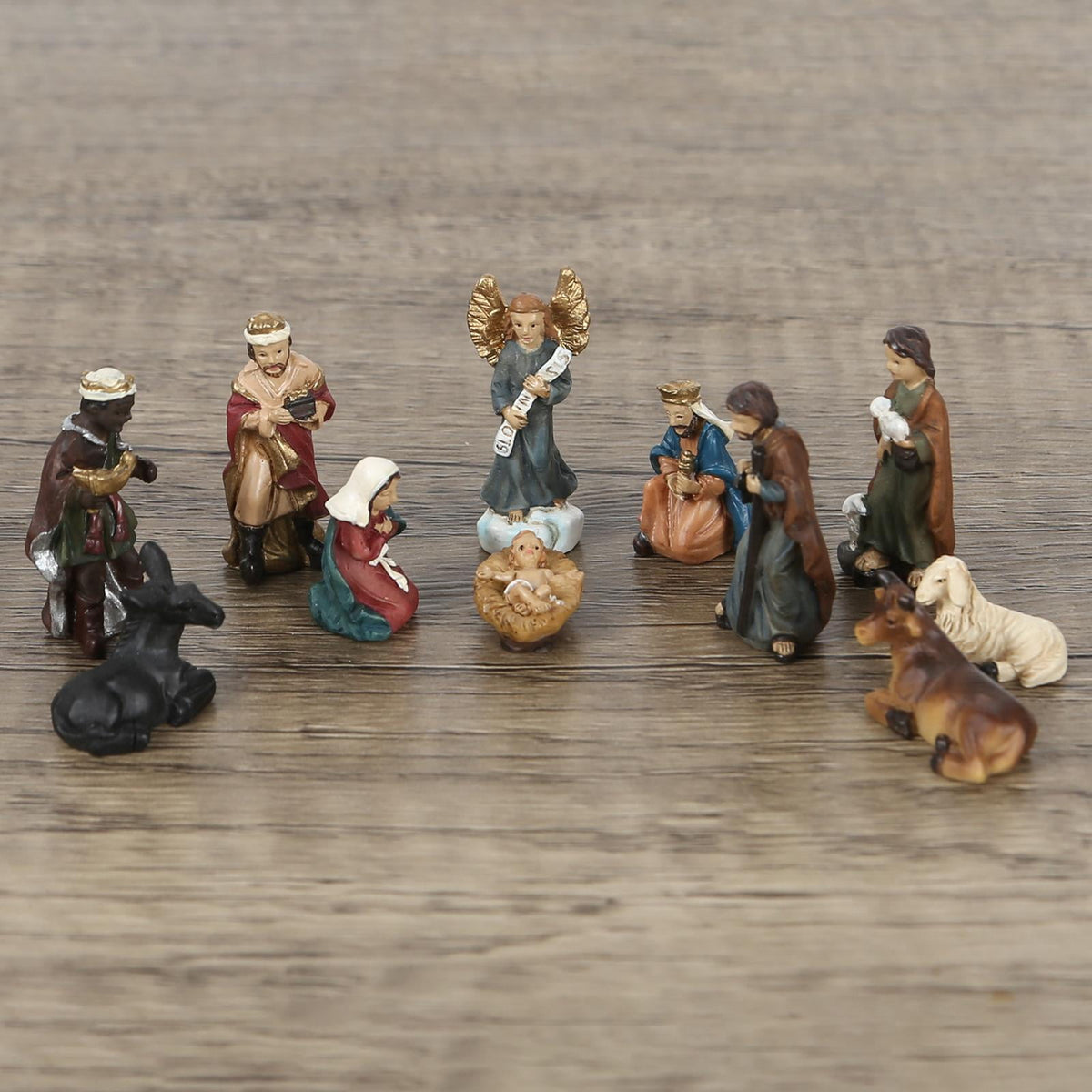 Nativity Figurine Birth of Jesus Set Scene Religious Gift