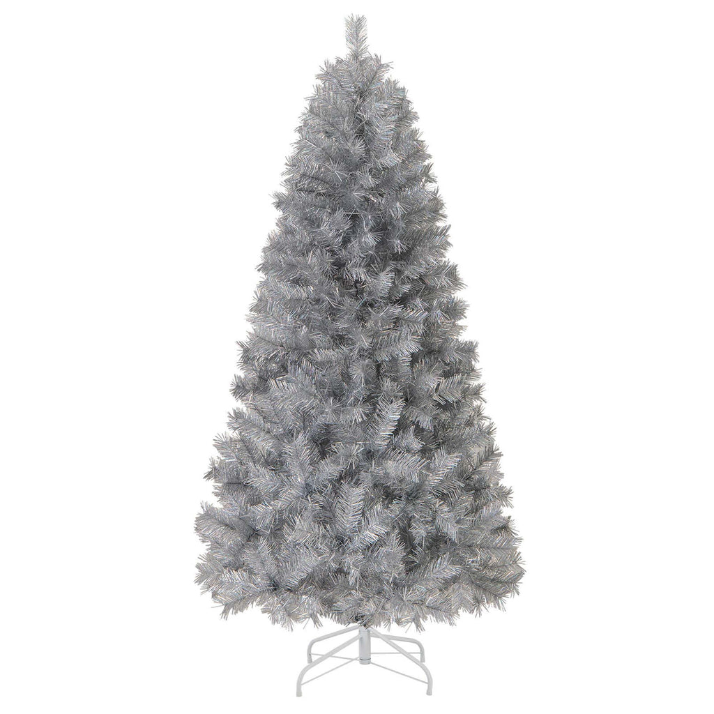 Costway 7 FT Christmas Tree Artificial Xmas Tree with 807 Branch Tips 400 LED Lights