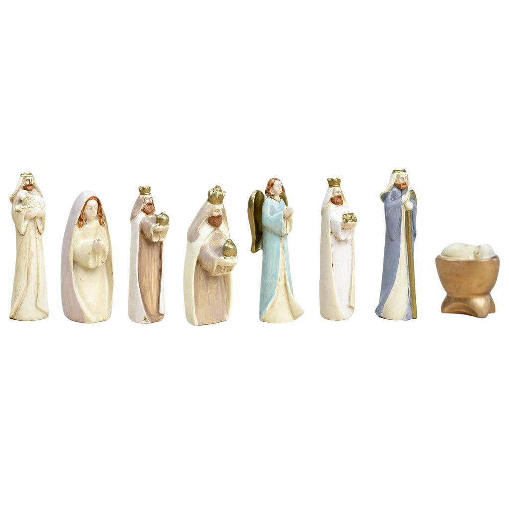 Orangide Christmas Nativity Set of 8 Pieces,Religious Manger Scene Ornaments,Resin Crafts forHome Decor,Christmas Tree Decoration,Holiday Display andGift forChristian Families