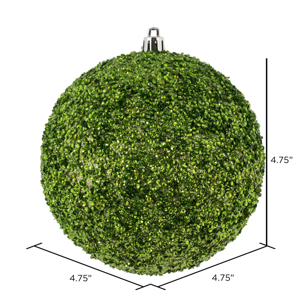 Vickerman 6" Turquoise Beaded Ball Ornament, 4 per Bag