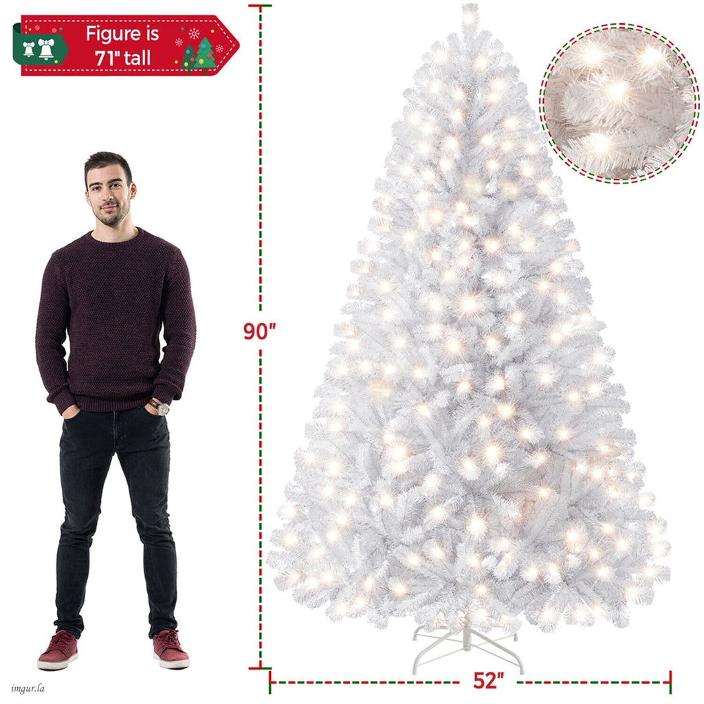 Alden Design 4FT Artificial Pre-lit Christmas Fir Tree with Foldable Stand,70 LED Warm Lights,Black