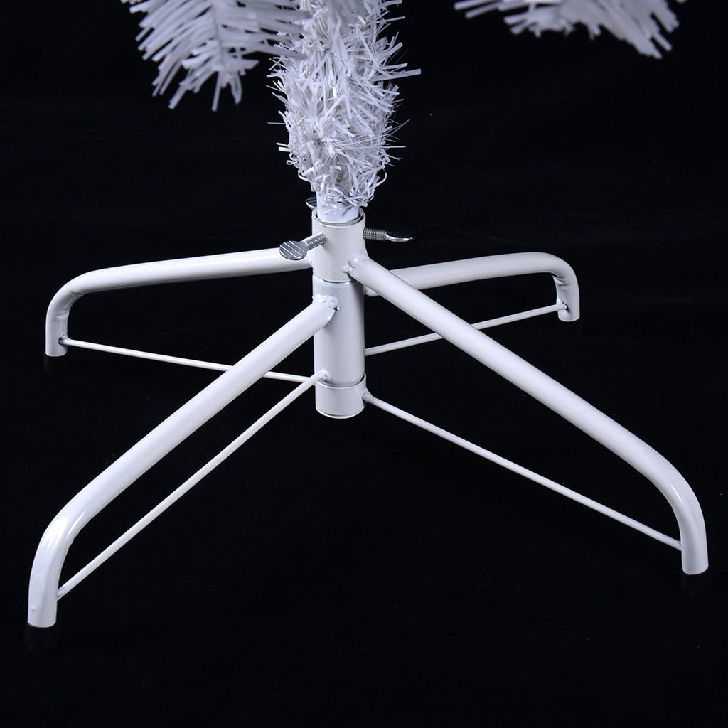 Costway 7Ft Artificial Xmas Tree Stand Christmas Decoration White