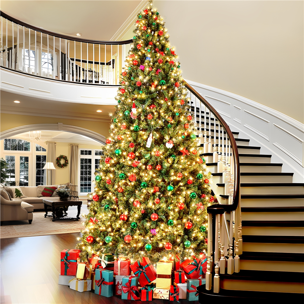 Alden Design 4ft Pre-lit Artificial Christmas Tree with 70 Incandescent Lights, Pink