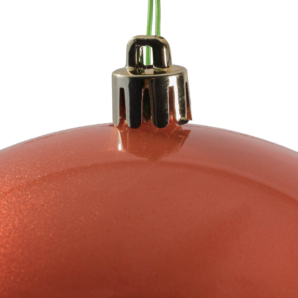 Vickerman 4.75" Coral Candy Ball Ornament, 4 per Bag
