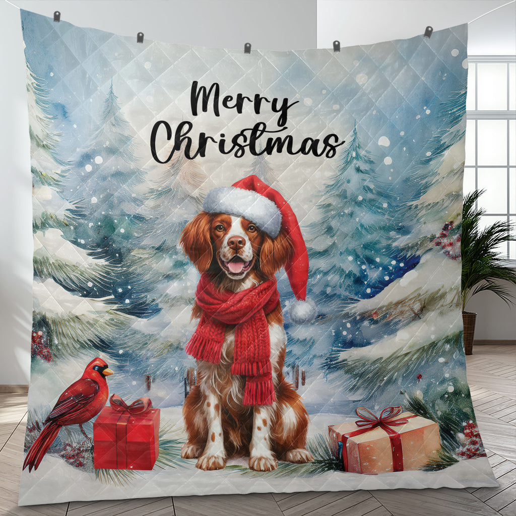Merry Christmas French Bulldog Enjoys Woofmas Winter Xmas Holiday Quilt Bedding Set Dog Lover Gifts 1 Blanket Bed Cover 2 Pillowcases - 02022
