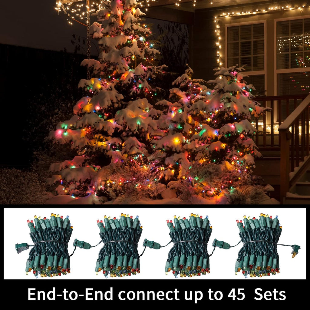 LAMPHOME 100 Multicolor-Christmas Lights - 21.6FT LED String Lights, Mini led Lights for Indoor Outdoor Home Holiday Party Wedding Independence Day Decoration