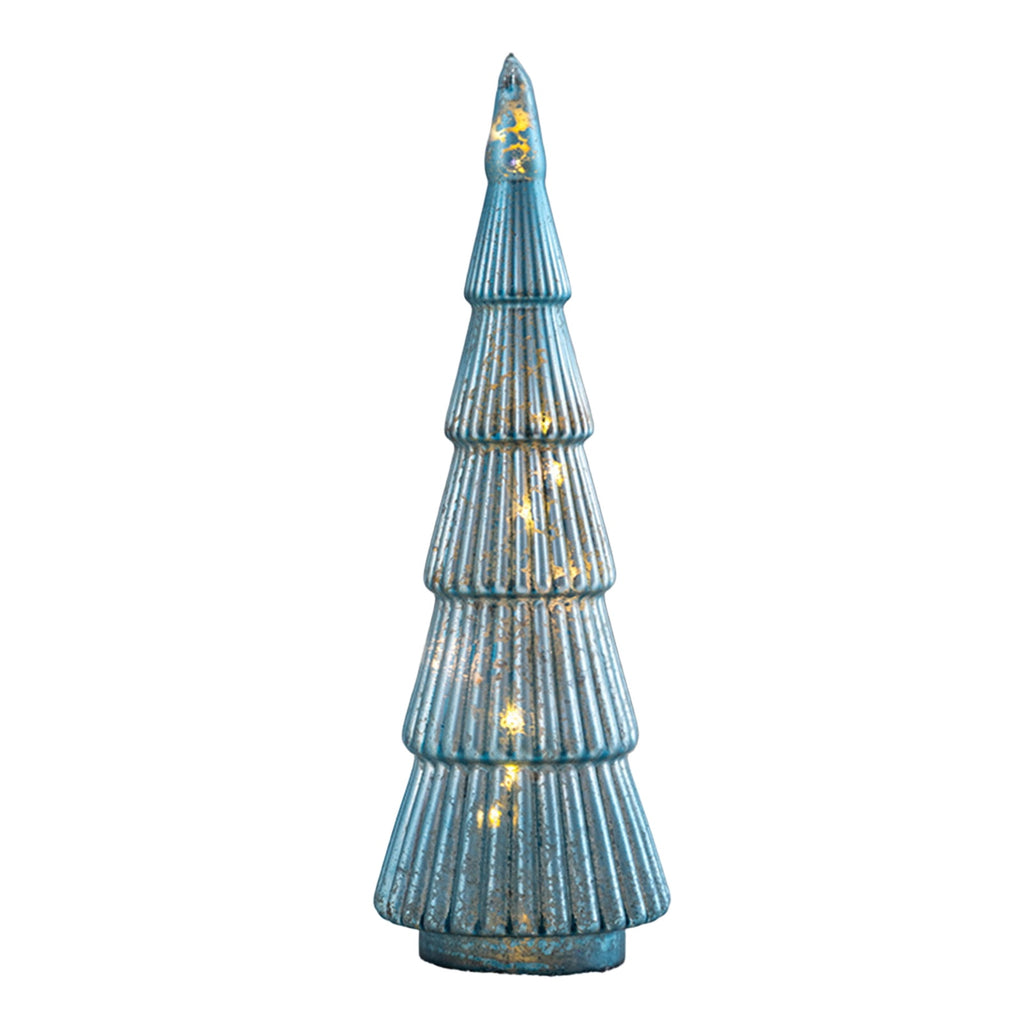 Dserhfy Illuminated Glass Christmas Tree Tabletop Light Up Christmas Tree Figurine for Xmas Home Party Centerpiece Tabletop Mantel Decor