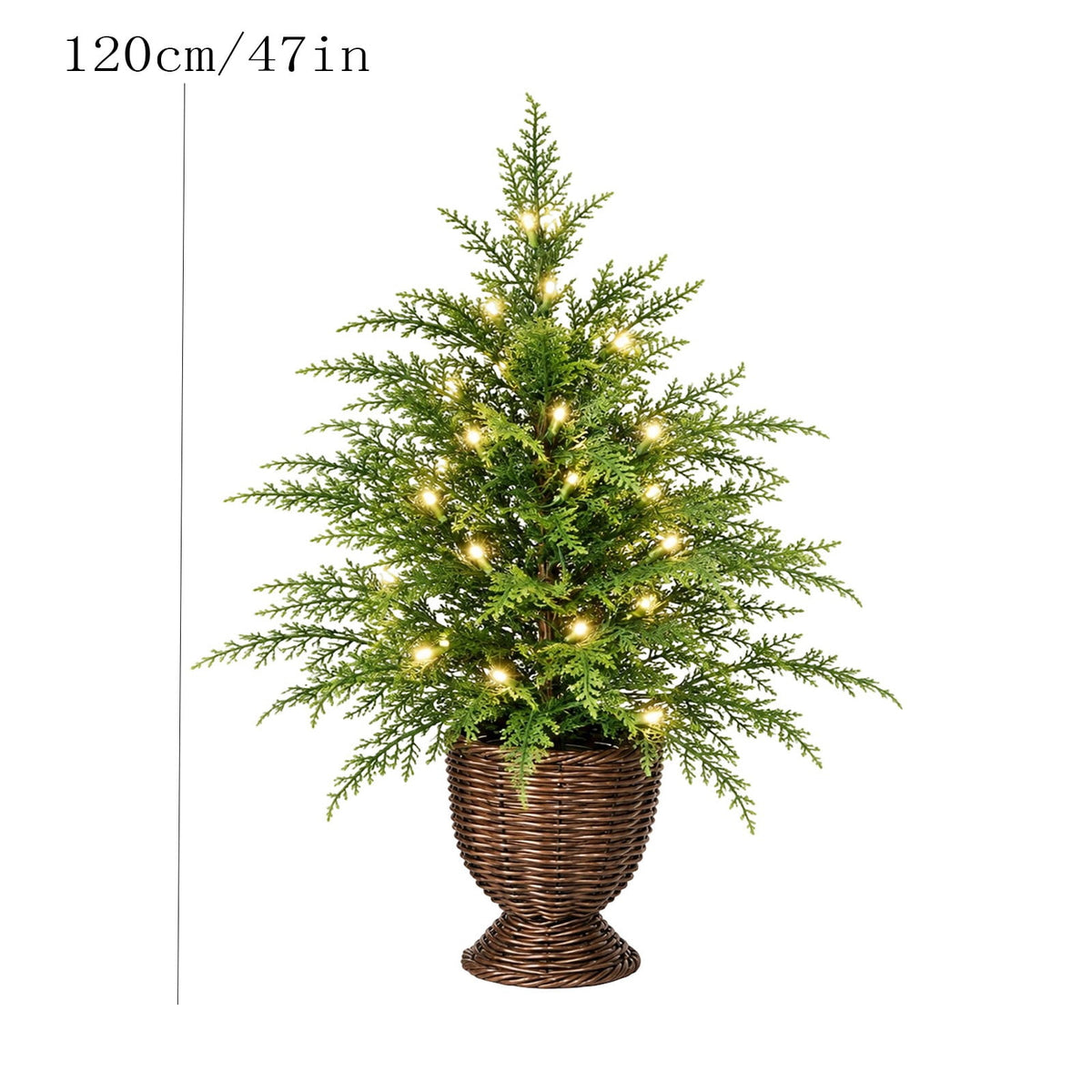 2.95 FT Premium Artificial Christmas Trees, Arbol de Navidad con luces Integradas, Artificial Christmas Tree Dense Needles, Pre-lit Christmas Trees with Lights for Holiday, Party(B)