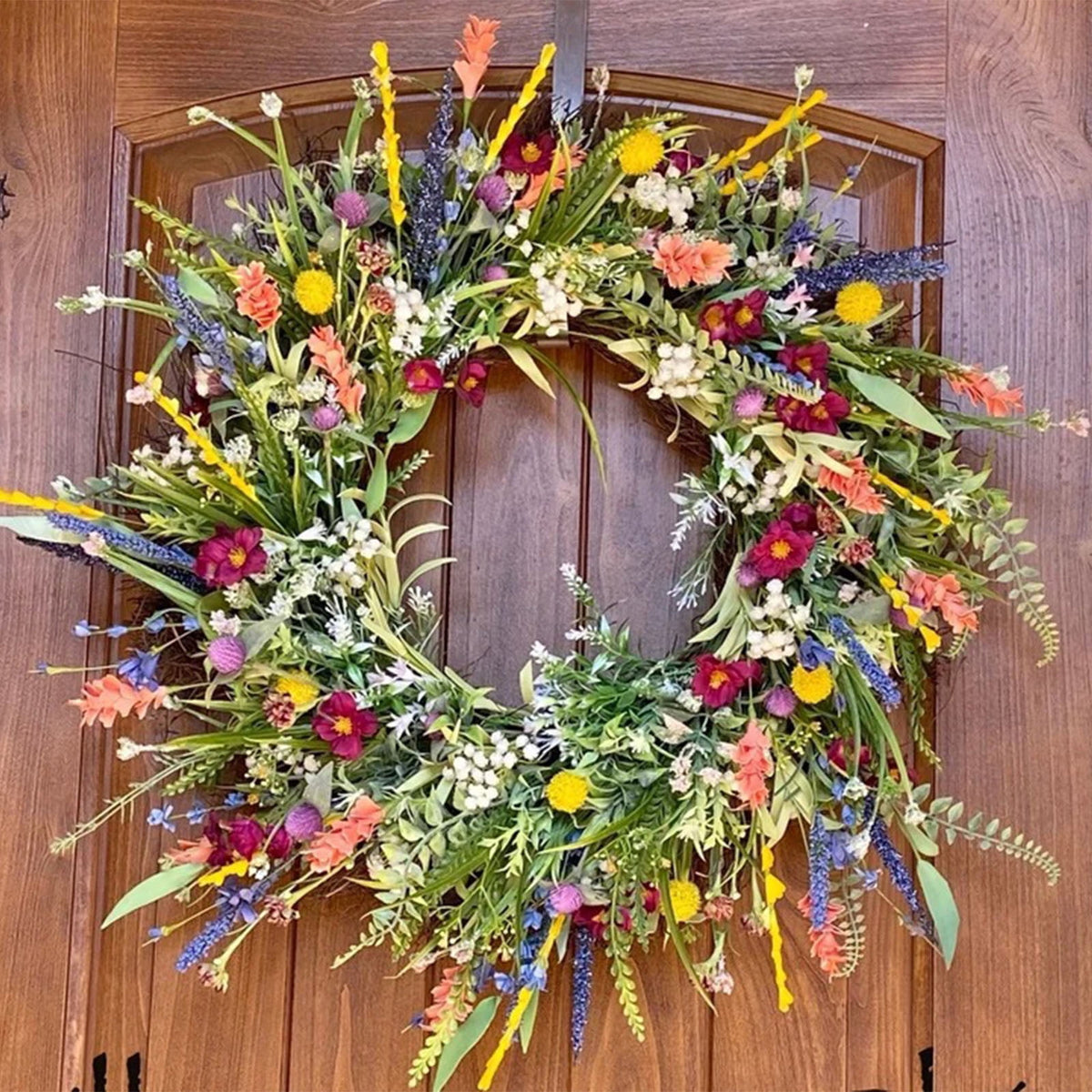 Texas Wildflower Wreath Spring And Summer Wreath Home Patio Door Hanging Decoration Dried Flowers Wreath Home Decor