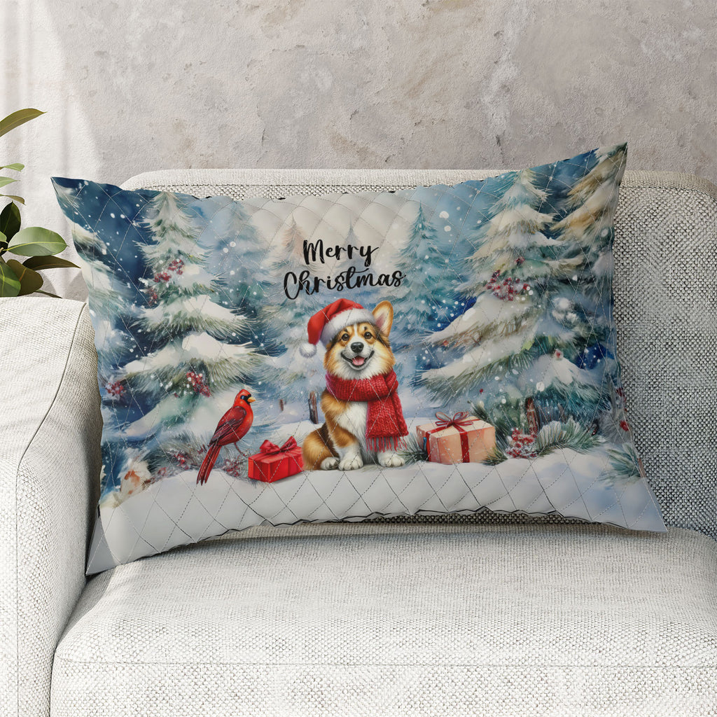 Merry Christmas French Bulldog Enjoys Woofmas Winter Xmas Holiday Quilt Bedding Set Dog Lover Gifts 1 Blanket Bed Cover 2 Pillowcases - 02022