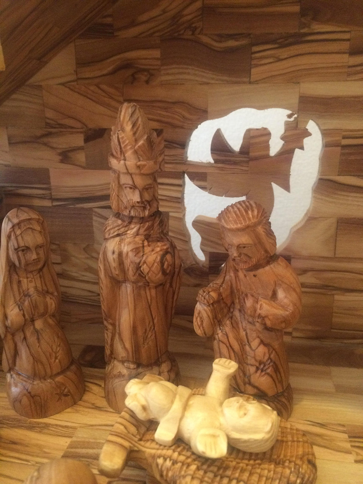 Olive Wood Nativity Set with 12 pieces