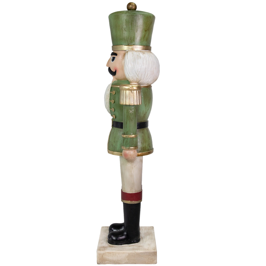 Sunnydaze Green Polyresin Ivan the Rustic Nutcracker Christmas Statue, 33" (2-Pack)