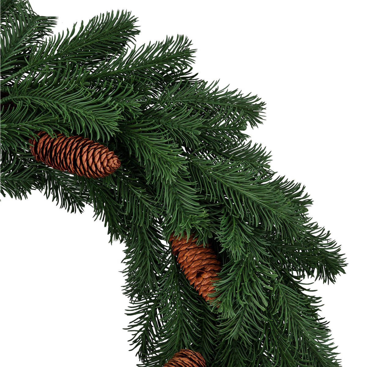 Natural Feel Western Artificial Christmas Wreath with Pinecones, Green, 24", by Holiday Time